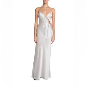 Christopher Esber Slope Tie Silk Dress